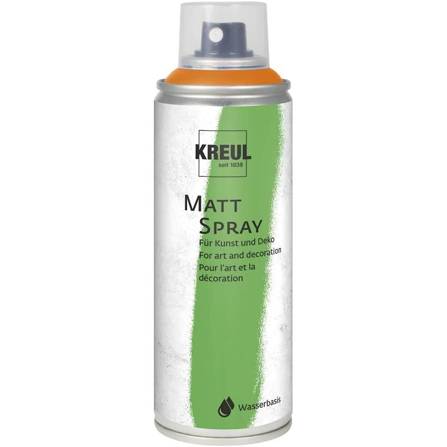 Magni, Künstlerfarbe + Bastelfarbe, 76313 - Farbspray orange, 200 ml, klassisch matte Sprühfarbe auf Wasserbasis hochpig...