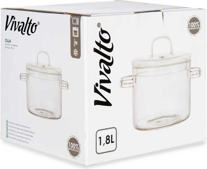Immagine prodotto Vivalto Pentola in vetro borosilicato (Pentola, Vetro borosilicato)