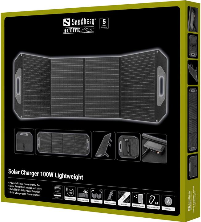 Actual product image Sandberg Solar Charger 100W LightWeight (100 W, 2.40 kg)