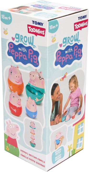 Produktbild Tomy Toomies E73526 Family-Nesting Daddy, Mummy & Peppa Pig George Rattle 18+ Months-Pouring Baby Ba