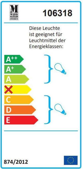 Energy Label Markslöjd MARKSLOJD Ciro 1L Wall Lamp Black (GU10)