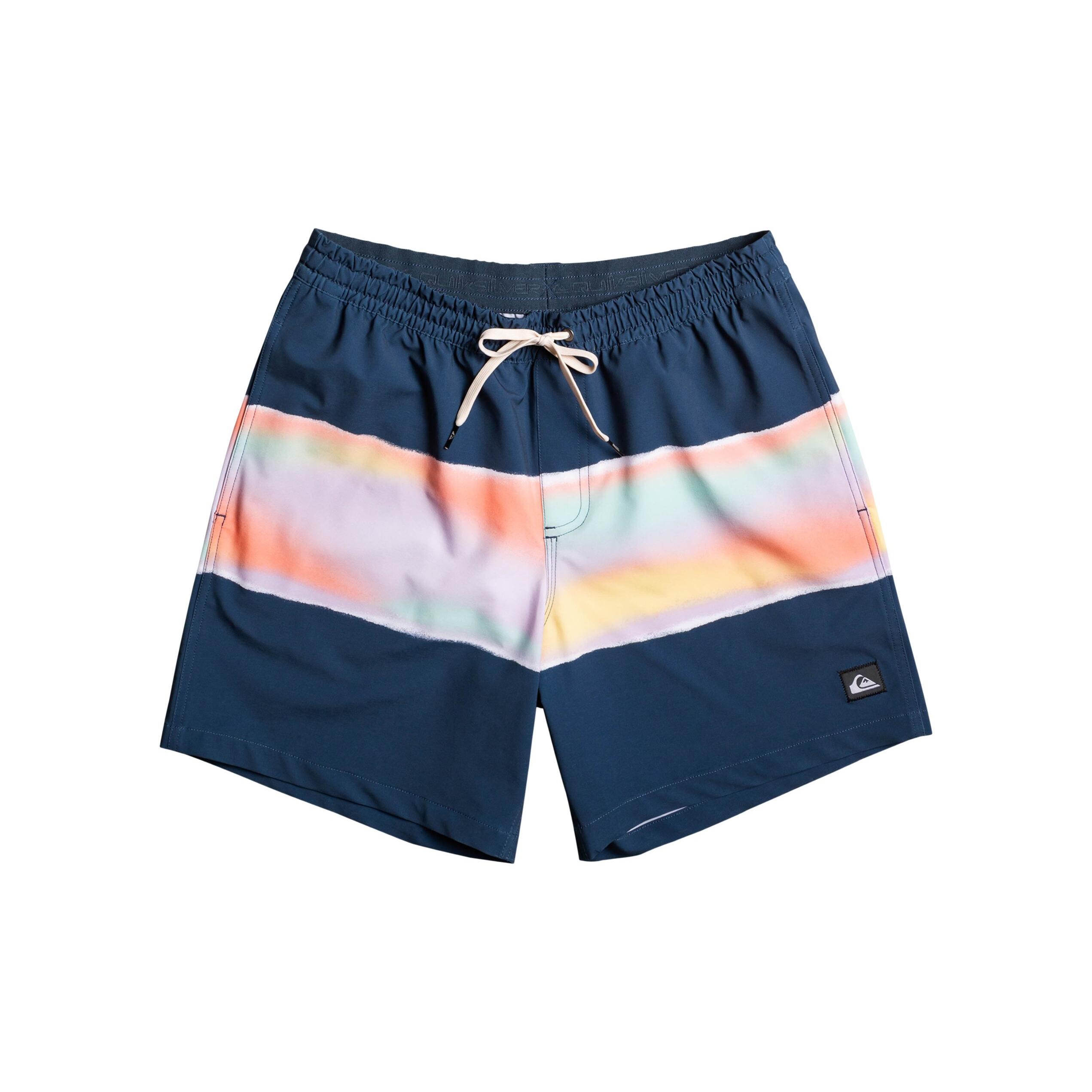 Quiksilver, Herren, Badehosen, Surfsilk Air-brush Volley 17nb, Blau, (M)