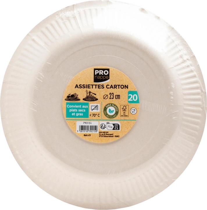 Produktbild PROnappe 20 Pappteller Ø 23,0 cm (20 x)