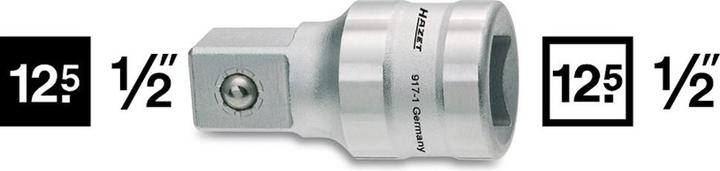 Produktbild HAZET Verlängerung 917-1 ∙ Vierkant12,5 mm (1/2 Zoll) ∙ Vierkant 12,5 mm (1/2 Zoll)