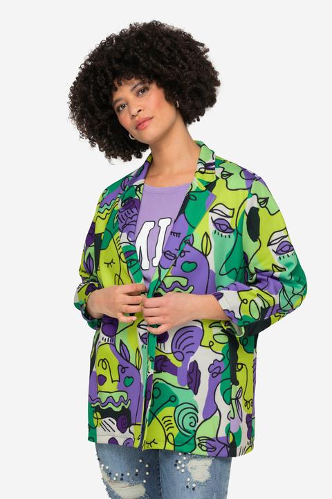 Produktbild Angel of Style Blazer, Gesichterdruck, offene Form, 3/4-Ärmel (50)