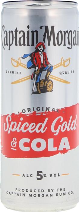 Actual product image Captain Morgan Spiced Gold & Cola (1 x 25 cl)