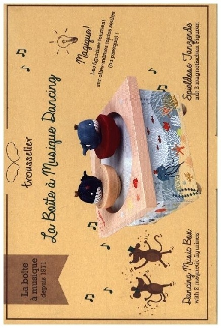 Actual product image Trousselier Music box with dancing whales, magnetic