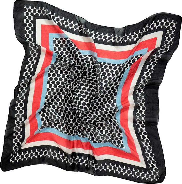 Produktbild Ulla Popken Seidentuch, grafisches Design, quadratisch