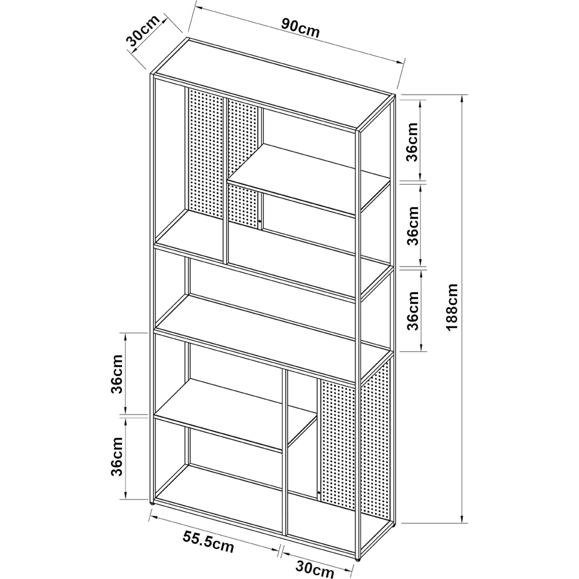 Thumbnail - En.Casa, Regal, Vehmaa (90 x 30 x 188 cm)