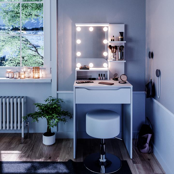 Image du produit Vicco Ruben avec éclairage LED et tabouret (60 x 48 x 143 cm)