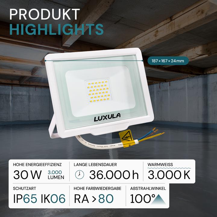 Actual product image Luxula LED floodlight (3000 lm, IP65)