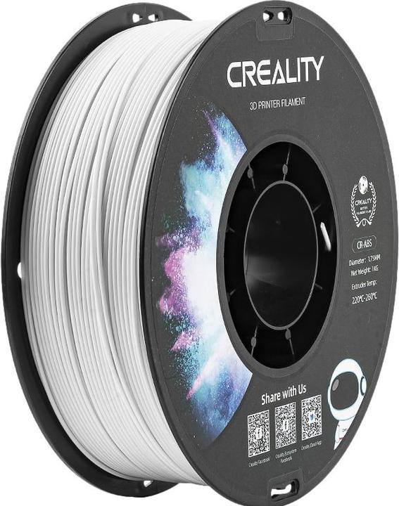 Immagine prodotto Creality Filamento ABS, bianco, 1,75 mm, 1 kg (ABS, 1.75 mm, 1000 g, Bianco)