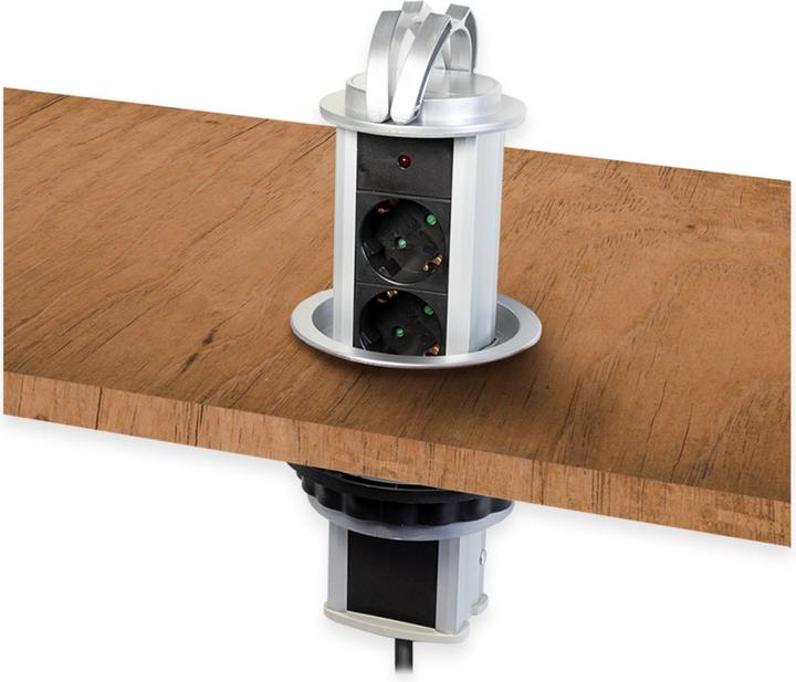 Image du produit LogiLink Unité de prise Pop-Up (3 x, CEE 7/3, 1.80 m)