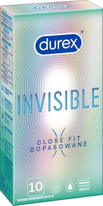 Actual product image Durex Invisible Close Fit Condoms Matched 10Pcs (10 pcs.)
