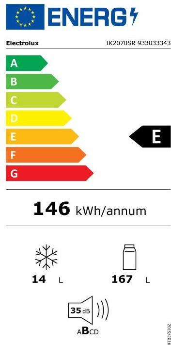 Energie-Label Electrolux IK2070SR (181 l)