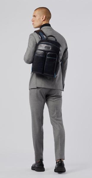 Image du produit Piquadro Blue Square - Sac à dos pour ordinateur portable avec compartiment pour iPad®, RFID Blocker (14 l)
