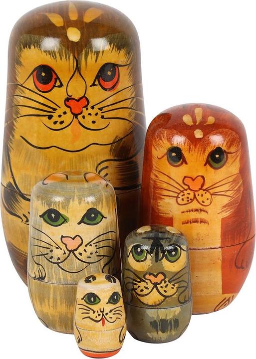 Something Different Katze Russische Puppen (5er Set)