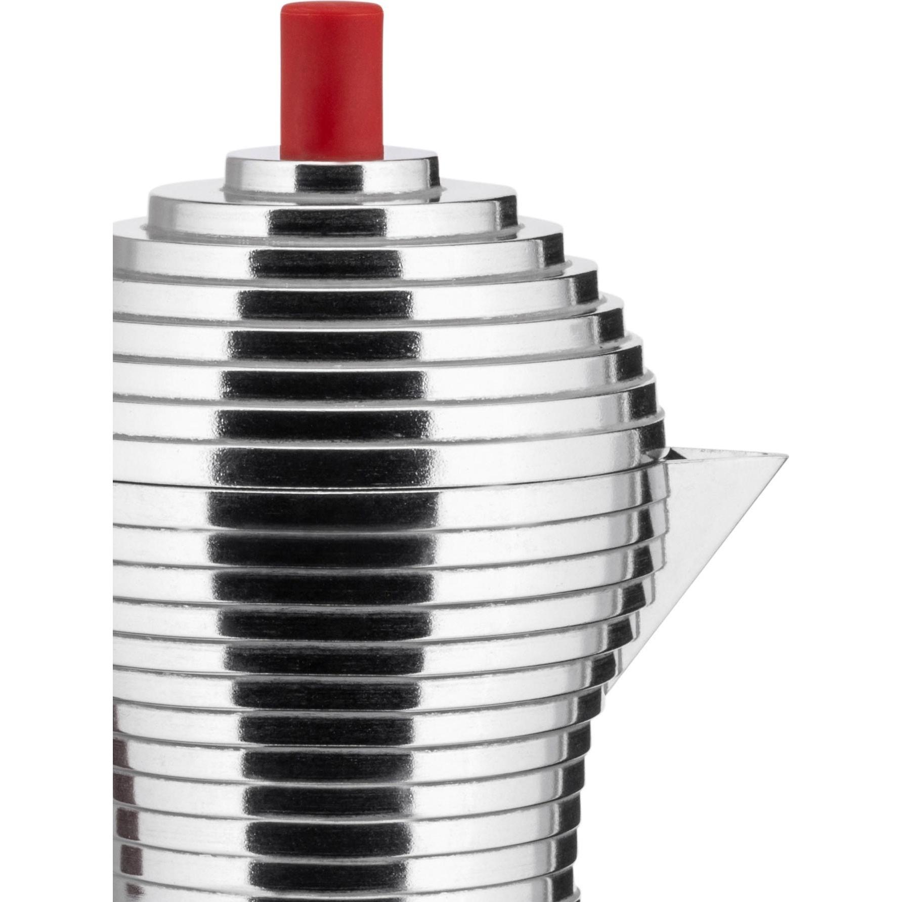 Alessi Pulcina Espressomaschine für Induktion geeignet, Espressokocher, Silber