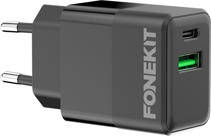 Immagine prodotto FoneKit Doppio -laturi, USB-C + USB-A, musta