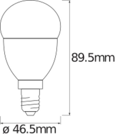 Actual product image Ledvance Classic P (E14, 5 W, 470 lm, 1 x, F)