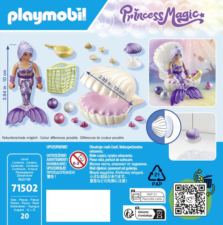 Produktbild Playmobil Meerjungfrau mit Perlmuschel (71502, Playmobil Princess Magic)