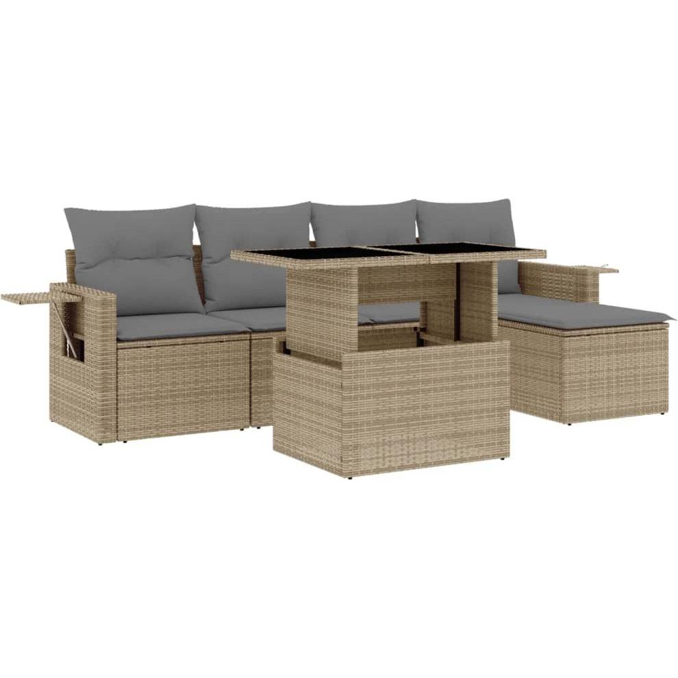VidaXL, Gartenlounge, 10-tlg. Garten-Lounge-Set mit Kissen
