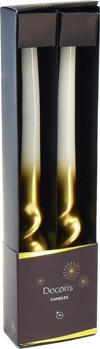 Productafbeelding Viana Elegante gedrehte Kerzen mit goldener Spirale für festliche Dekoration (2 Pcs.)