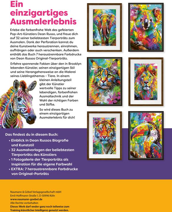 Produktbild Pop Art Animals - Ausmalbuch