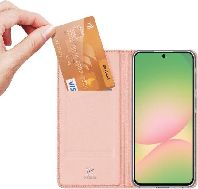 Produktbild Dux Ducis Samsung Galaxy A57 5G Wallet Cover Stand Card Holder – Pink (Samsung Galaxy A57)