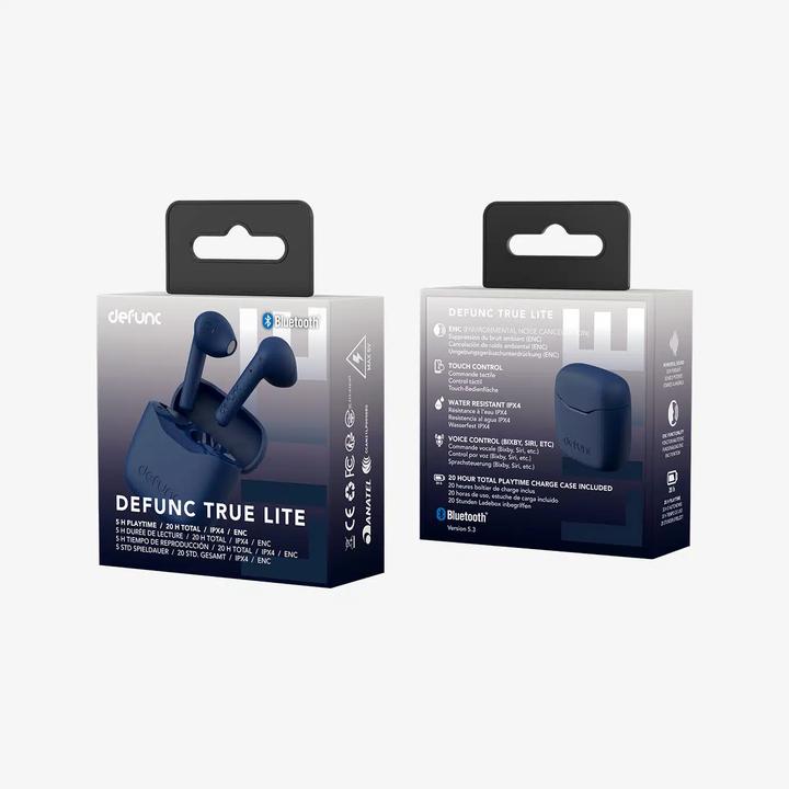 Actual product image Defunc True Lite Earbuds, In-Ear, Wireless, Blue (No noise cancellation, 20 h, Wireless)