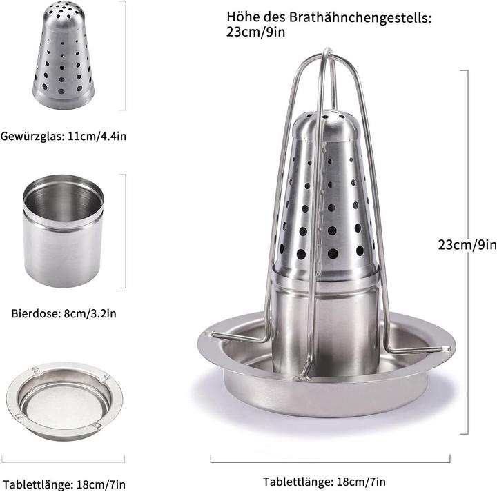 Produktbild Amozo Hähnchenbräter mit Aromabehälter