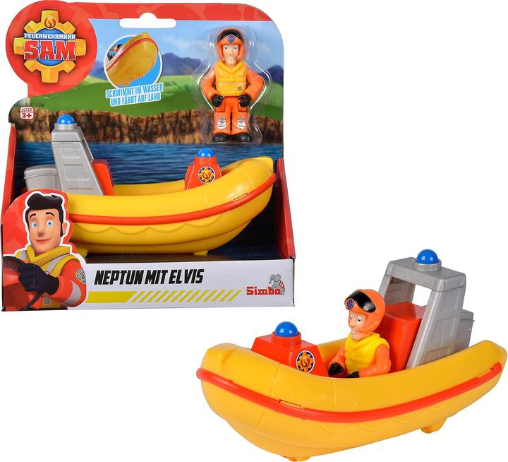 Actual product image Simba Sam Junior Neptune with Elvis figure, boat floats