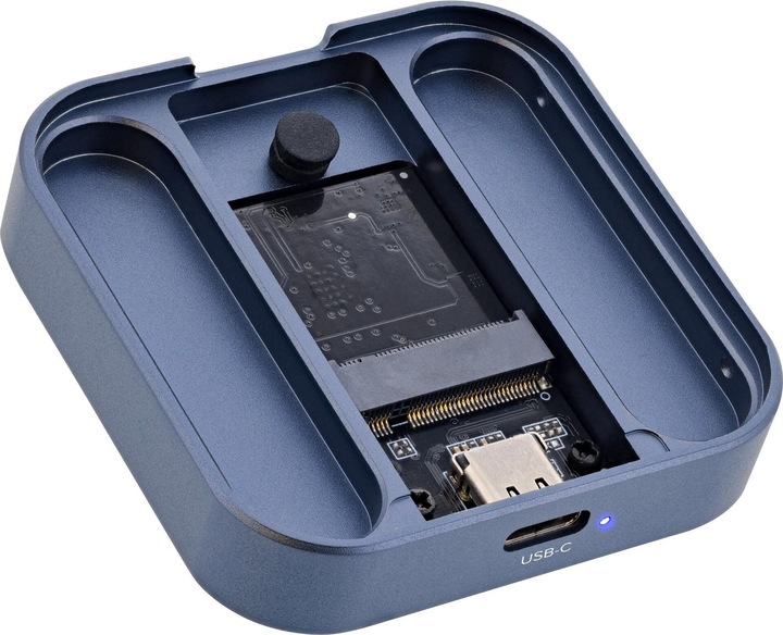 Produktbild InLine Clip Case - Magnetisches USB-C Gehäuse für SATA III & NVMe M.2 2230 SSDs (M.2 2230)