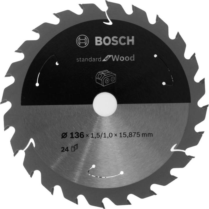 Produktbild Bosch Professional Zubehör PRO Wood cordless Kreissägeblatt, 136 x 1,5 x 15.875 mm