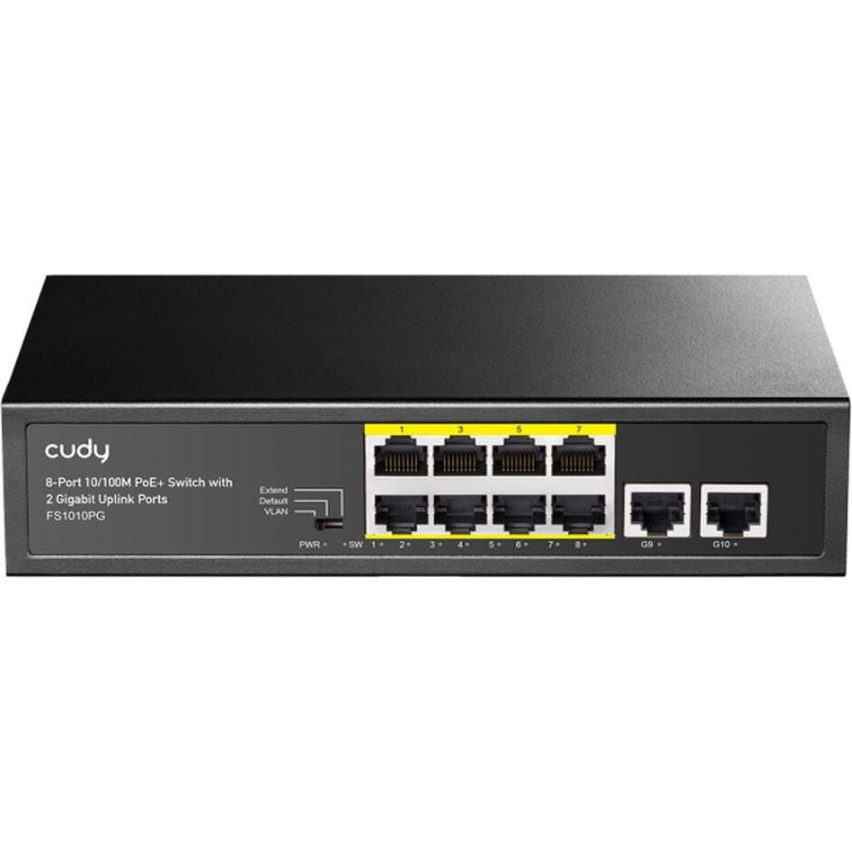 Cudy FS1010PG switch di rete Fast Ethernet (10/100) Power over Ethernet (PoE) Nero (10 porte), Switch di rete, Nero