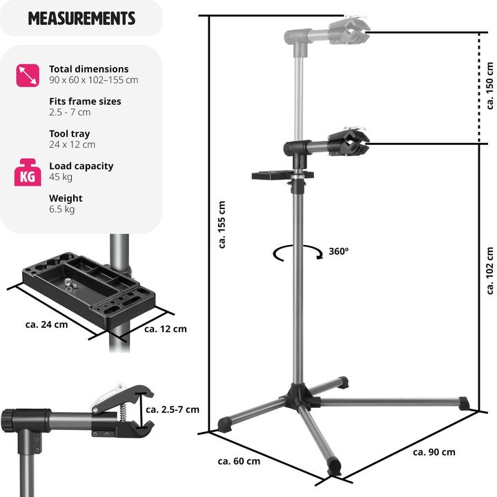 Actual product image tectake Bicycle mounting stand