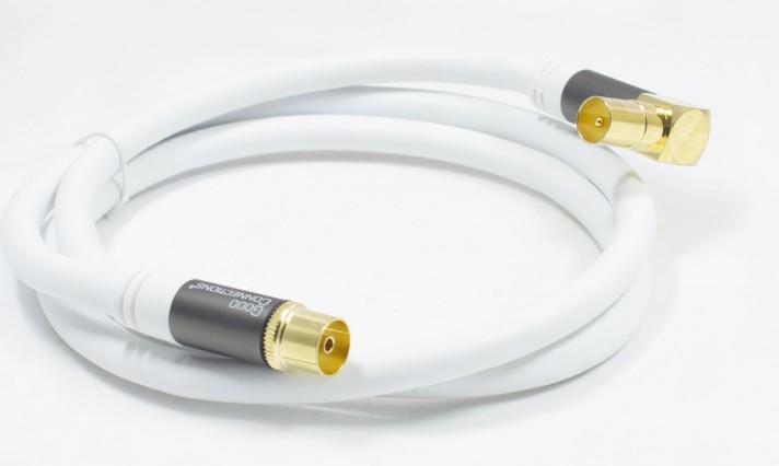 Immagine prodotto Good Connections Cavo antenna SAT SmartFLEX, IEC/coax maschio angolato a femmina, placcato oro, quadruplo schermo (Cavi antenna)
