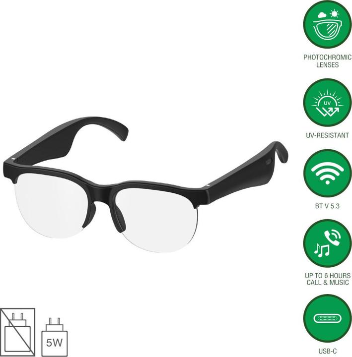 Produktbild 4smarts Wireless SoundGlasses Sport 2 (Keine Geräuschunterdrückung, 6 h, Kabellos)