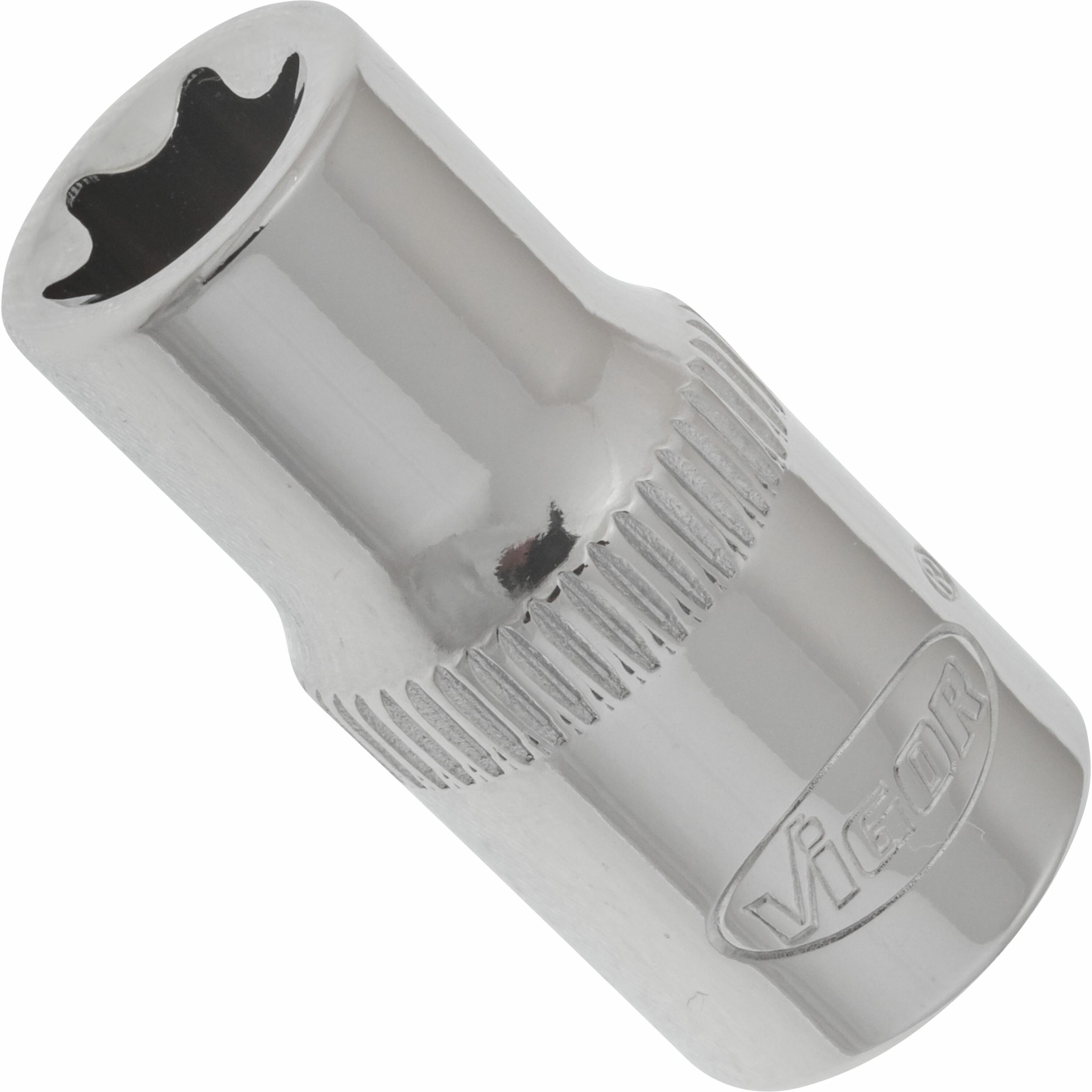 Vigor, Steckschlüssel + Stecknuss, T Steckschlüsseleinsatz ∙ V2189 ∙ Vierkant6,3 mm (1/4 Zoll) ∙ E Profil ∙ E8