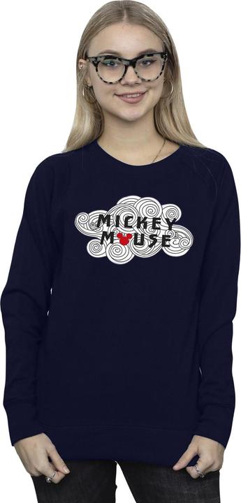 Actual product image Disney Mens Mickey Mouse Swirl Logo Sweatshirt (L)