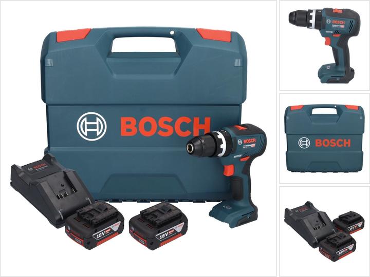 Actual product image Bosch Professional Bosch GSB 18V-55 Professional Battery Impact Drill 18 V 55 Nm Brushless + 2x Battery 5.0 Ah + (Rechargeable battery operated)