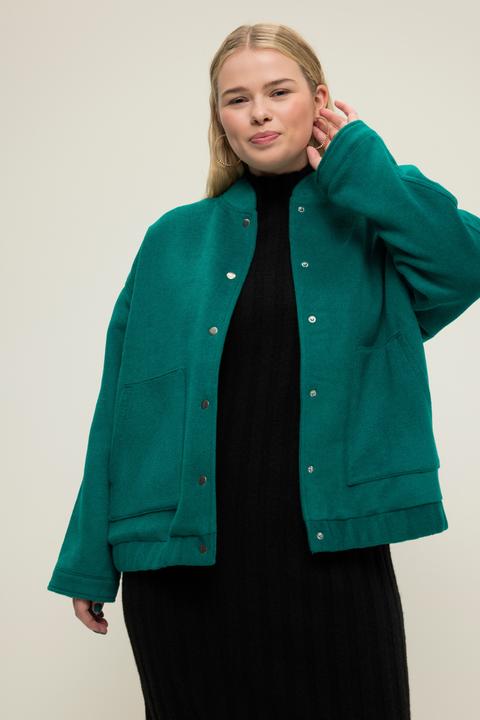 Produktbild Studio Untold Blouson, oversized, Wolloptik, Collegekragen, elastischer Saum (50, 52)