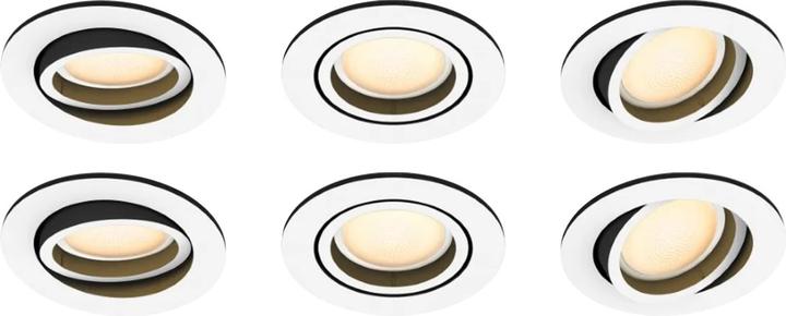 Produktbild Philips Hue Milliskin inbouwspot White Ambiance - rond - Wit - 6-pack