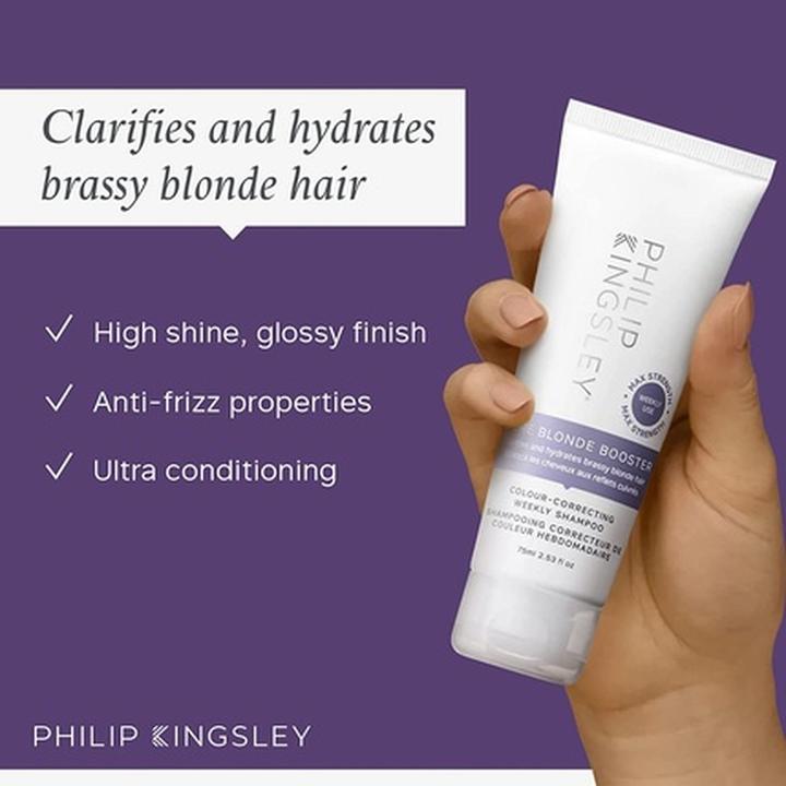 Actual product image Philip Kingsley Pure Blonde Booster Shampoo 75 ml (75 ml, Liquid shampoo)