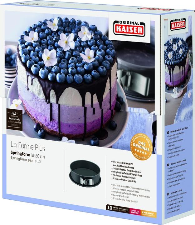 Produktbild Kaiser Springform 26cm Backform La Forme Plus Flachboden antihaft schnittfest (26 cm)