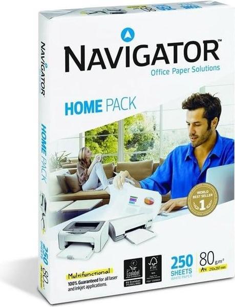 Actual product image Navigator Copy paper HOME PACK DIN A4 80 gsm 250 sheets - Normal/copy paper - 80 gsm (80 g/m², 250 x, A4)