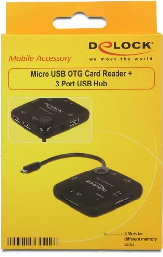 Image du produit Delock USB type A, Micro USB type B, SD / SDHC / Micro SD / M2 / MS, FAT32 (Micro USB)