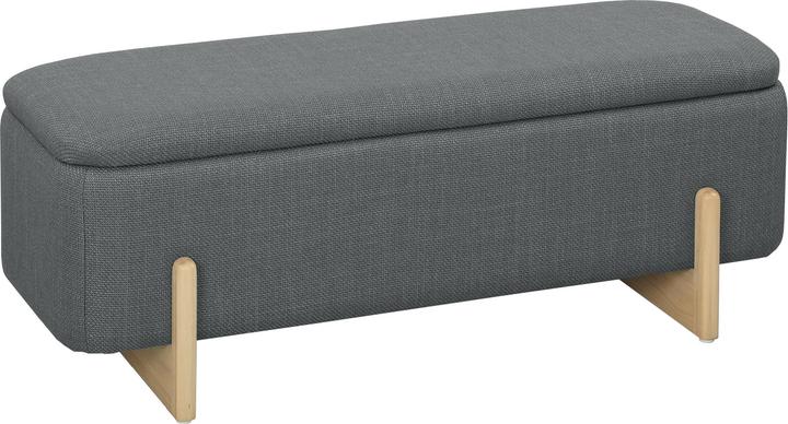 Homcom Sitzbank Polyester, Buchenholz Dunkelgrau