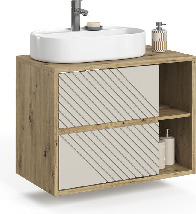 Produktbild Vicco Waschbeckenunterschrank Viola, Artisan-Eiche, 80 x 60 cm (80 x 46 x 60 cm)