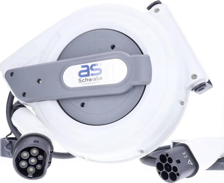 Actual product image As - Schwabe Aufroller für Elektroauto-Ladekabel 2 + 5 m (Type 2, 11 kW, 16 A, 5 m)